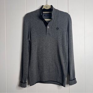 North Sails Sweater Eco Cashmere Wool Blend Button Collar Chest Logo Men's S